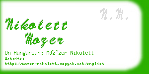 nikolett mozer business card